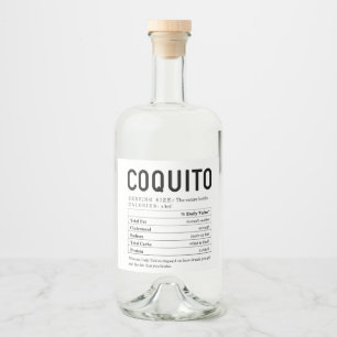 Etiqueta Para Botella De Licor Grandes datos de información nutricional de Coquit