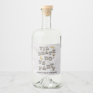 Etiqueta Para Botella De Licor Guay Glam Purpurina Tequila Disco Bachelorette