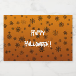 Etiqueta Para Botella De Licor Halloween Spider Web