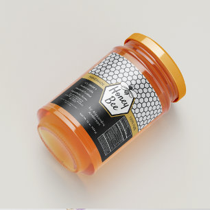 Etiqueta Para Botella De Licor Hechos elegantes de nutrición de abeja de miel de 
