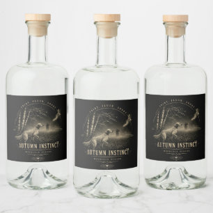 Etiqueta Para Botella De Licor Hermoso Setter, Arte de Caza de Becada