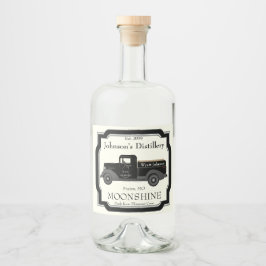 Etiqueta Para Botella De Licor Hogar Bar Fun Moonshine Jug Vintage Truck
