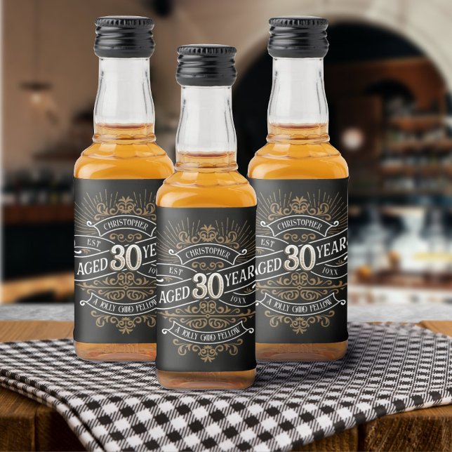 Etiqueta Para Botella De Licor Hombres divertidos Whiskey 30 cumpleaños (Subido por el creador)