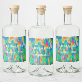 Etiqueta Para Botella De Licor Impresiones de Tulipanes
