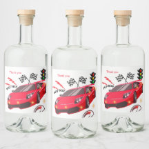 Invitación a la fiesta temática de carreras de aut