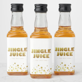 Etiqueta Para Botella De Licor Jingle Juice | Navidades divertidos White & Gold M