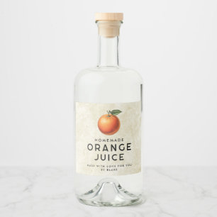 Etiqueta Para Botella De Licor Jugo de naranja casero 