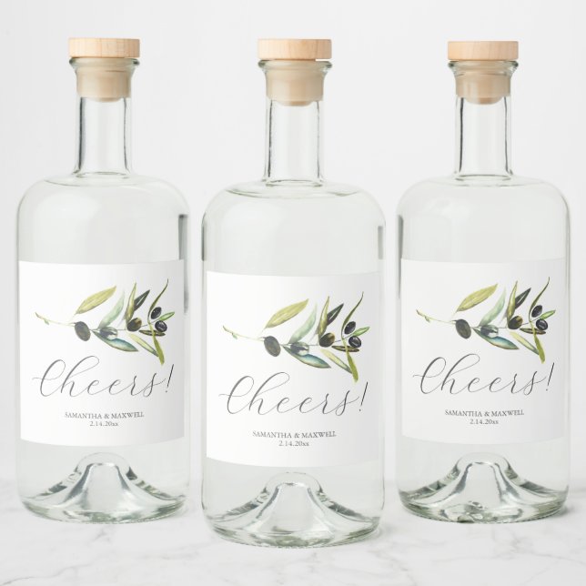 Etiqueta Para Botella De Licor La boda rústica favorece la decoración de la mesa  (Botellas)