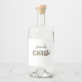 Etiqueta Para Botella De Licor Lavender Chill