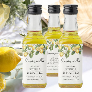 Etiqueta Para Botella De Licor Lemon Grove Boda italiano Limoncello Favor