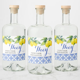Etiqueta Para Botella De Licor Lemon Shower