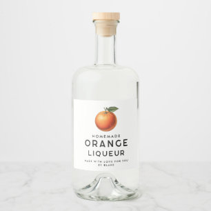Etiqueta Para Botella De Licor Licor de naranja casero con naranja