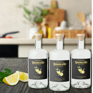 Etiqueta Para Botella De Licor Limoncello casero Licor de limón