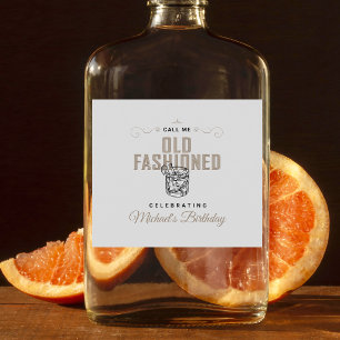 Etiqueta Para Botella De Licor Llámame Antiguo Fashion Retro White Whiskey Cumple