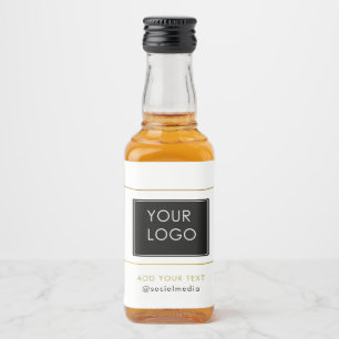 Etiqueta Para Botella De Licor Logotipo comercial de la empresa moderna Blanco