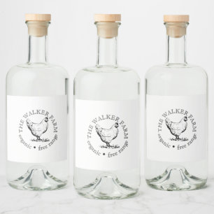 Etiqueta Para Botella De Licor Logotipo Promocional para Pequeñas Empresas Agríco