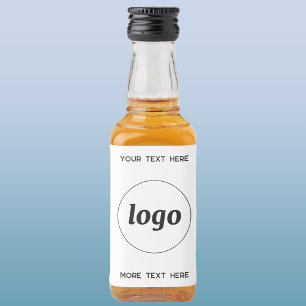 Etiqueta Para Botella De Licor Logotipo simple con promoción de negocios de texto