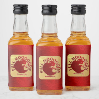 Etiqueta Para Botella De Licor luna llena