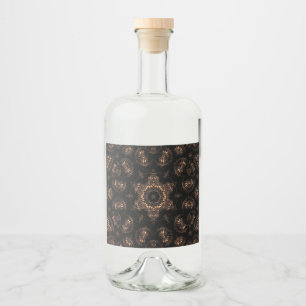 Etiqueta Para Botella De Licor Mandala de la Edad de Bronce