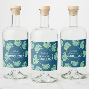Etiqueta Para Botella De Licor Marca de Negocio de Receta Casera de Coquito Monst