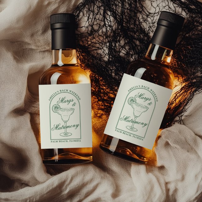 Etiqueta Para Botella De Licor Margs & Matrimonia (Subido por el creador)