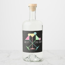 Etiqueta Para Botella De Licor Martini de Noche de Cóctel