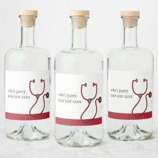 Etiqueta Para Botella De Licor Médica, Enfermería, médico, hospital