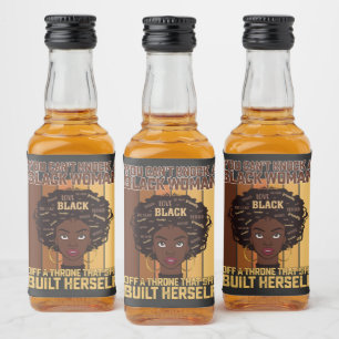 Etiqueta Para Botella De Licor Melanin no puede tocar a una mujer negra
