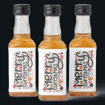 Etiqueta Para Botella De Licor Merry Christmas Typography Mini<br><div class="desc">Feliz Navidad con una fuente divertida rodeada de adorables artículos de vacaciones es una divertida etiqueta de bebida para botellas de mini licor. También hemos escalado este diseño para minivinos espumosos y botellas de vino, así como vino espumoso, vino, cerveza y licor de tamaño regular. Las etiquetas perfectas para regalar...</div>