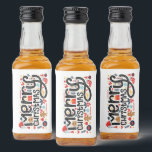 Etiqueta Para Botella De Licor Merry Christmas Typography Mini<br><div class="desc">Feliz Navidad con una fuente divertida rodeada de adorables artículos de vacaciones es una divertida etiqueta de bebida para botellas de mini licor. También hemos escalado este diseño para minivinos espumosos y botellas de vino, así como vino espumoso, vino, cerveza y licor de tamaño regular. Las etiquetas perfectas para regalar...</div>