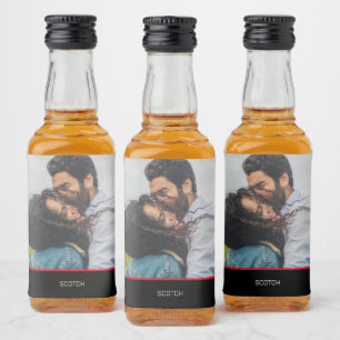 Etiqueta Para Botella De Licor Mini favorita de boda fotográfica personalizada