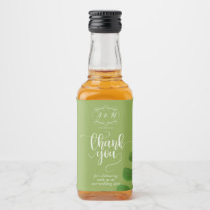 Etiqueta Para Botella De Licor Moda verde boda
