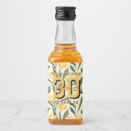 Etiqueta Para Botella De Licor Modern Tulip Floral Her Birthday