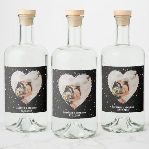 Etiqueta Para Botella De Licor Moderno y elegante Boda de fotografía caprichosa d