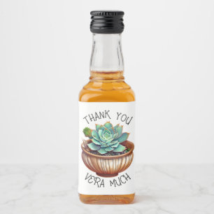 Etiqueta Para Botella De Licor Muchas gracias a Vera   Cute Aloe Vera Pun