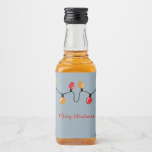 Etiqueta Para Botella De Licor Navidades cuerda de bombilla ligera Feliz Personal