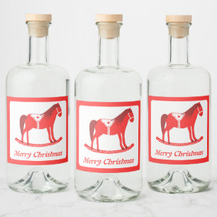Etiqueta Para Botella De Licor Navidades escandinavos Personalizado de caballos r