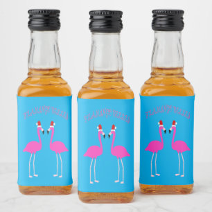 Etiqueta Para Botella De Licor Navidades Lesbianas Flamingos Flamingo Belles