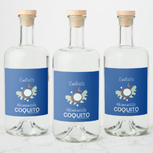 Etiqueta Para Botella De Licor Negocio de Marca de Receta Casera de Coquito