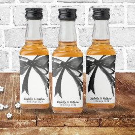 Etiqueta Para Botella De Licor Negro y blanco moderno gran favor de la boda de la