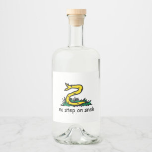 Etiqueta Para Botella De Licor No pisar en snek memes parodia de Gadsden SnekRigh