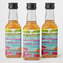 Etiqueta Para Botella De Licor Noche de soltera con ambiente de Key West