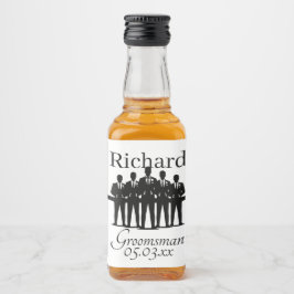 Etiqueta Para Botella De Licor Nombre del Equipo de Padrinos Fiesta de Soltero Tr