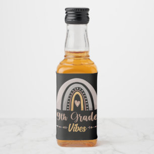 Etiqueta Para Botella De Licor Noveno grado Vibes arcoiris de vuelta a la escuela