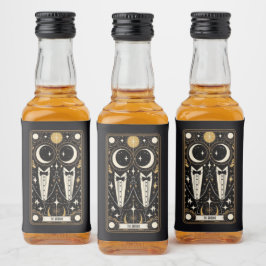 Etiqueta Para Botella De Licor Novios de Tarot de Boda