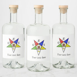 Etiqueta Para Botella De Licor Orden de la masonería de la hermana estrella orien