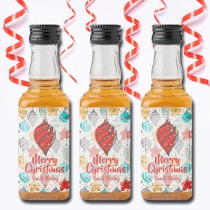 Etiqueta Para Botella De Licor Ornamentos de árbol de navidad de vacaciones vinta