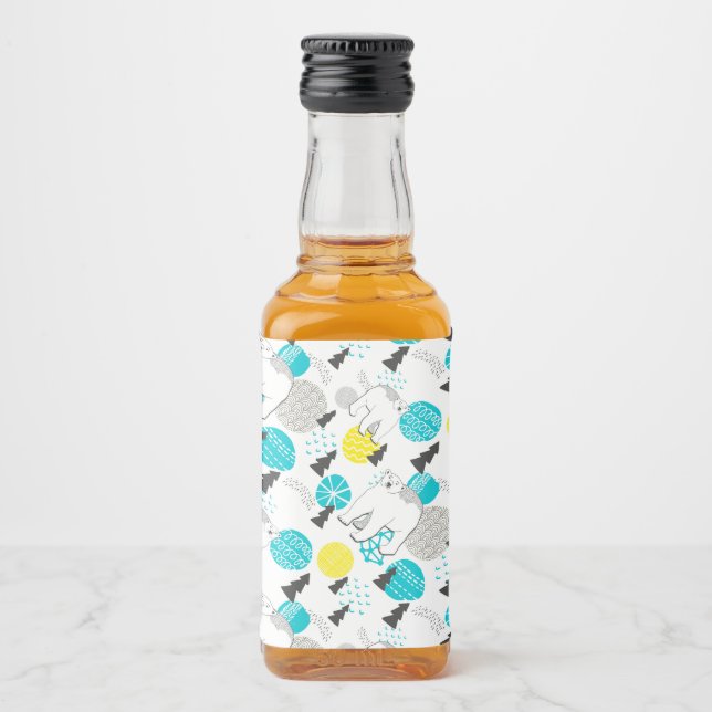 Etiqueta Para Botella De Licor Oso polar (Anverso)