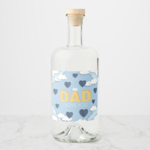 Etiqueta Para Botella De Licor Papá te amo, regalo del día del padre