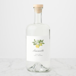 Etiqueta Para Botella De Licor Partido de la Boda Moderna Favor de Limoncello Lem